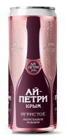 АЙ-ПЕТРИ Вино Игристое Жемчужное Розовое Полусладкое 11% 0.33л ж/б ВИНО РОССИИ