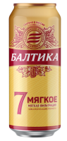 Пиво Балтика Мягкое №7  4.7% 0.45 ж/б РОССИЯ
