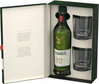Виски ГЛЕНФИДДИК 12 лет Scotch Single Malt SPEYSIDE 40% 0.7л П/Упак + 2 стакана ШОТЛАНДИЯ