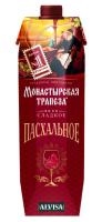 Вино Монастырская трапеза Пасхальное Красное Сладкое 10-12% 1л т/пак ВИНО РОССИИ