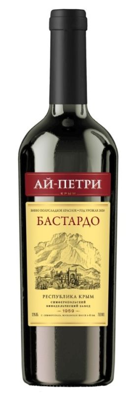 Вино АЙ-ПЕТРИ Бастардо Красное Полусладкое 11% 0.75л ВИНО РОССИИ - купить в СПб по лучшей цене | Торговая сеть НОРМАН