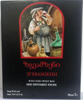 Вино ЗГХВАМЗЕНИ Красное Полусладкое 10-12% 3л Биб ВИНО РОССИИ