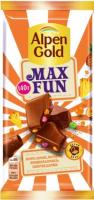 Альпен Гольд МаксФан Шоколад молочный с фруктовыми кусочками 140гр РОССИЯ