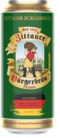 Пиво Циттауер Бургербрау Пльзенское светлое фильтр 4.8% 0.5л ж/б ГЕРМАНИЯ
