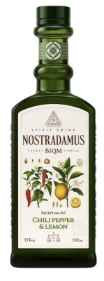 Настойка горькая Нострадамус Чили Пеппер - Лимон 35% 0.5л РОССИЯ