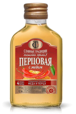 Настойка горькая Славные Традиции Перцовая с медом 35% 0.1л РОССИЯ