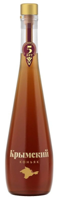 Коньяк Крымский 5 лет 40% 0.5л РОССИЯ