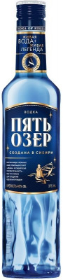 Водка Пять Озер 40% 0.375л : Омсквинпром РОССИЯ