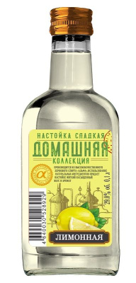 Настойка сладкая Домашняя Коллекция Лимонная 29%  0.1л РОССИЯ
