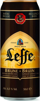 Пиво Леффе Брюн темное 6.5% 0.5л ж/б Бельгия БЕЛЬГИЯ