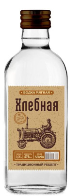 Водка Хлебная 40% 0.25л РОССИЯ