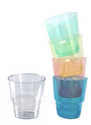 Стакан одноразовый Кристалл в ассортименте 200мл 6шт РОССИЯ