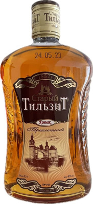 Коньяк Старый Тильзит 3 года 40% 0.5л фляга РОССИЯ