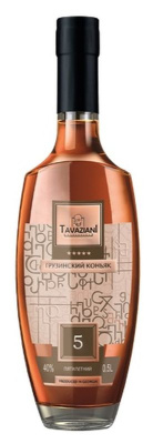 Коньяк ТАВАЗИАНИ Пятилетний 40% 0.5л ГРУЗИЯ (розлив Беларусь)