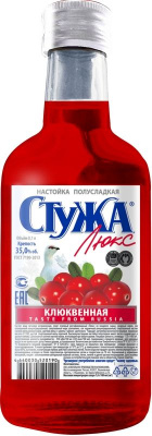Настойка полусладкая Стужа со вкусом Клюквы 35% 0.1л : РОССИЯ