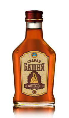 Коньяк Старая Башня Трехлетний 40% 0.1л РОССИЯ