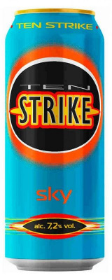 Тен Страйк Скай 7.2% 0.45л ж/б Напиток слабоалк газ РОССИЯ