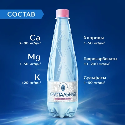 Хрустальная 0.5л пэт Вода питьевая негаз РОССИЯ