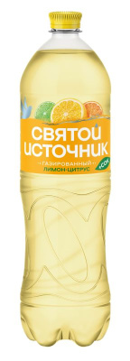 Святой Источник Лимон-Цитрус 1.5л Напиток газ безалк с соком РОССИЯ