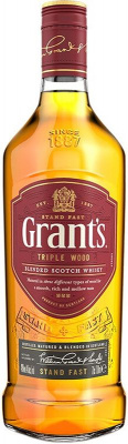 Виски ВИЛЬЯМ ГРАНТС ТРИПЛ ВУД Scotch Blended 40% 0.7л ШОТЛАНДИЯ