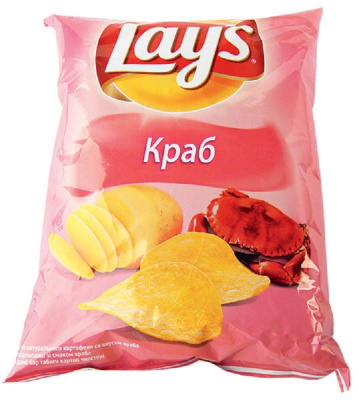 Чипсы Лейз Краб 140гр РОССИЯ