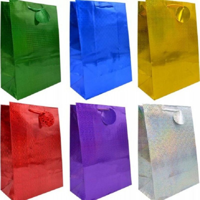 3 Пакет подарочный ГОЛОГРАФИЯ L 26*33*12см ЕвроХаус КИТАЙ