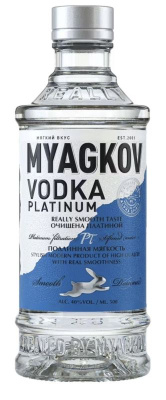 Водка Мягков Платиновая 40% 0.5л РОССИЯ