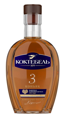 Коньяк Коктебель 3 года 40% 0.25л РОССИЯ