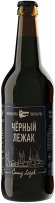 Пиво Волковская пивоварня Черный Лежак темное нефильтр пастер 4.3% 0.45л ст. РОССИЯ