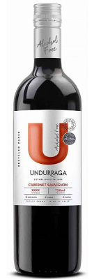 БЕЗАЛКОГОЛЬНОЕ Ундуррага Каберне Совиньон Вино Красное Полусладкое 0.5% 0.75л ЧИЛИ