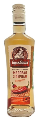 Настойка горькая Бульбашъ Медовая с Перцем 37% 0.35л БЕЛАРУСЬ