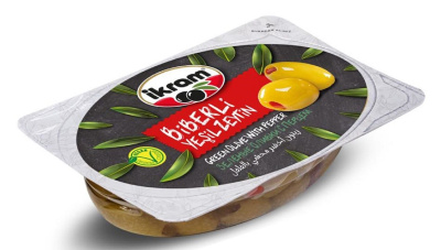 Оливки Икрам зеленые с перцем 120гр ТУРЦИЯ