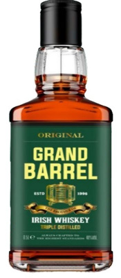 Виски ГРАНД БАРРЕЛЬ Айриш Зерновой Irish Whiskey 40% 0.5л БЕЛАРУСЬ
