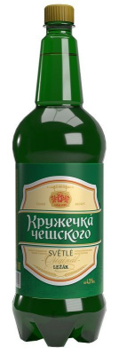 Пиво Кружечка Чешского светлое фильтрованное 4.3% 1.15л ПЭТ РОССИЯ