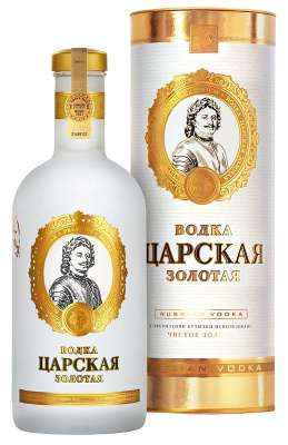 Водка Царская Золотая 40% 0.7л Туба РОССИЯ
