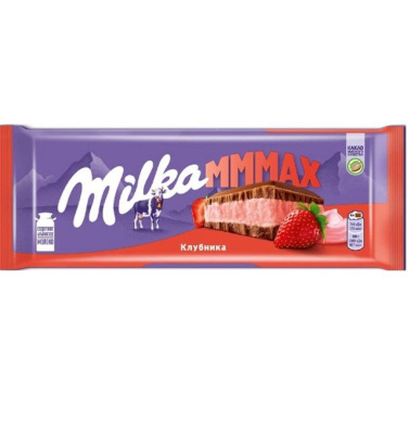 Милка МММАКС Шоколад Молочный Клубника 253гр РОССИЯ