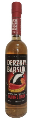Настойка Горькая Дерзкий Барсук Медовая с Перцем 38% 0.5л БЕЛАРУСЬ