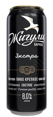 Пиво Жигули Барное Крепкое Экстра светлое 8% 0.43л ж/б РОССИЯ
