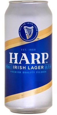 Пиво Харп Лагер светлое 4% 0.44л ж/б ИРЛАНДИЯ