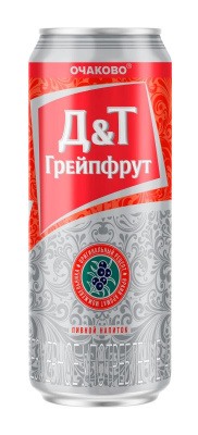 Очаково ДиТ Грейпфрут Пивной напиток нефильтр 7% 0.45л ж/б РОССИЯ