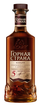 Коньяк Горная Страна Пятилетний 40% 0.5л РОССИЯ