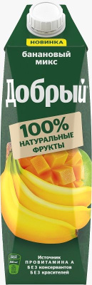 Добрый Банановый Микс 1л Напиток сокосодержащий РОССИЯ