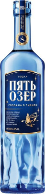 Водка Пять Озер 40% 1л : Омсквинпром РОССИЯ