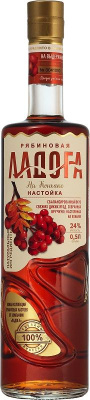 Настойка сладкая Ладога Рябиновая на коньяке 24% 0.5л РОССИЯ