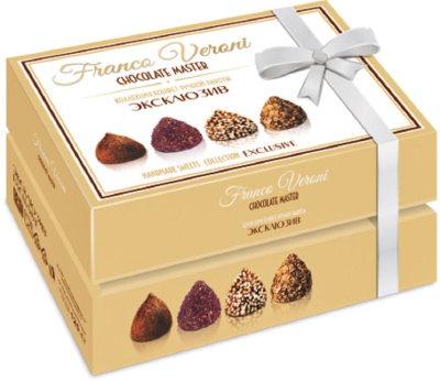 Набор конфет Франко Верони Эксклюзив золотой сундучок 125гр РОССИЯ
