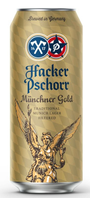 Пиво Хакер Пшорр Мюнхнер Голд пастер фильтр 5.5% 0.5л ж/б ГЕРМАНИЯ