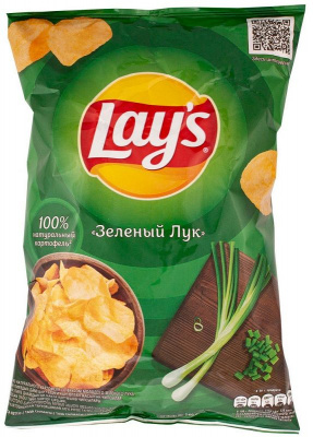 Чипсы Лейз Зеленый Лук 140гр РОССИЯ