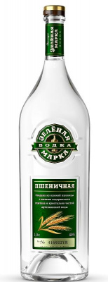 Водка Зеленая Марка Пшеничная 40% 1л : РОССИЯ