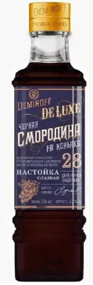 Настойка сладкая Демирофф Черная Смородина на Коньяке 21% 0.5л РОССИЯ