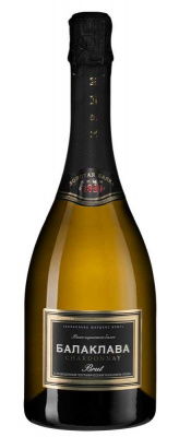 БАЛАКЛАВА Шардоне ЗГУ Крым Российское Игристое Вино Белое Брют 12 % 0.75л ВИНО РОССИИ